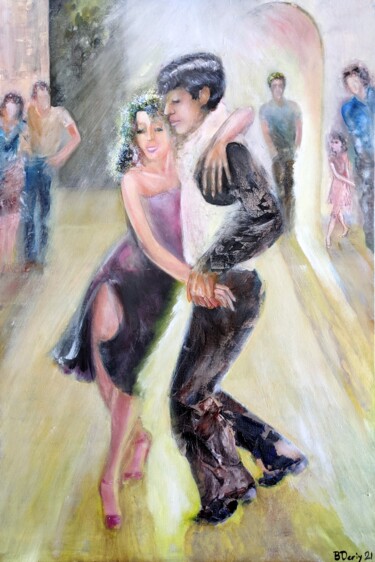 Pittura intitolato "Tango on Florida Av…" da Boris Deriy (Border), Opera d'arte originale, Olio