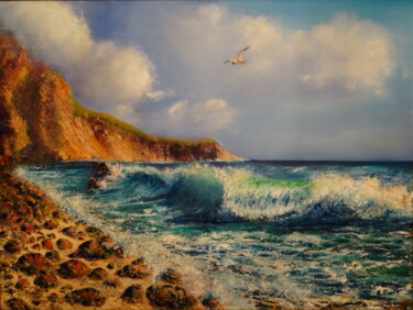 Peinture intitulée "seagull.jpg" par Boris Deriy (Border), Œuvre d'art originale, Huile