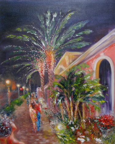 Peinture intitulée "Christmas in Naples" par Boris Deriy (Border), Œuvre d'art originale, Huile