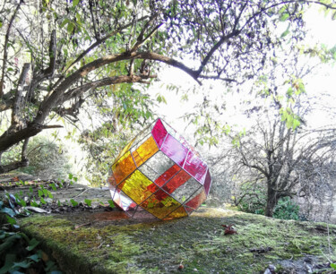 Skulptur mit dem Titel "Grand zome 8 Pi Inc…" von Boris Devouassoud (ArtiZiom), Original-Kunstwerk, Glas
