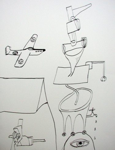 Drawing titled "flight.jpg" by Boris Kawliche, Original Artwork