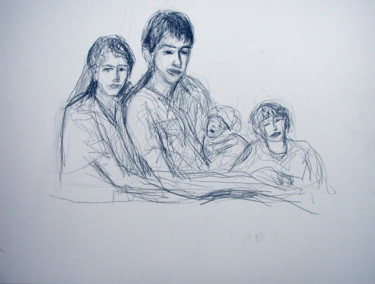 Drawing titled "family.jpg" by Boris Kawliche, Original Artwork