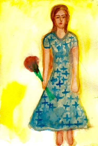 Painting titled "young-girl.jpg" by Boris Kawliche, Original Artwork