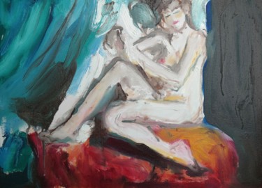 Painting titled "Alexx Nude" by Boris Kawliche, Original Artwork, Oil