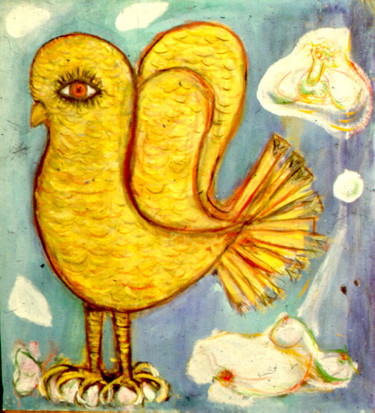 Painting titled "owl.jpg" by Boris Kawliche, Original Artwork