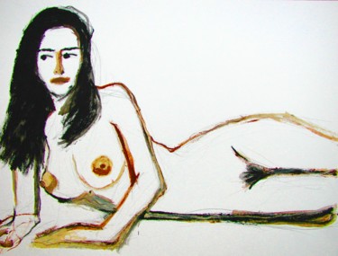 Painting titled "brunette.jpg" by Boris Kawliche, Original Artwork