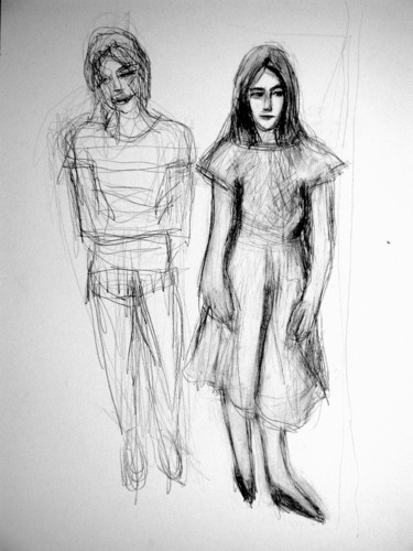Drawing titled "adolescents-2.jpg" by Boris Kawliche, Original Artwork