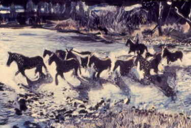 Painting titled "marlboro-country" by Boris Kawliche, Original Artwork