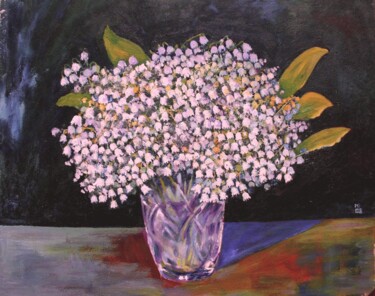 Картина под названием "A lily" - Boris Mandrykin, Подлинное произведение искусства, Масло