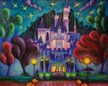 Pittura intitolato "Disney" da Boris Subotic, Opera d'arte originale, Olio Montato su Telaio per barella in legno