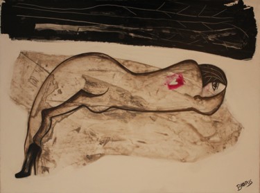 Malerei mit dem Titel "Woman #2" von Boris Akielaszek, Original-Kunstwerk