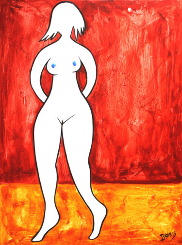 Painting titled "Woman #5" by Boris Akielaszek, Original Artwork