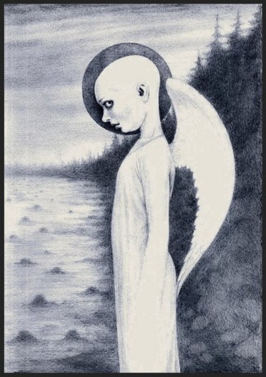 Рисунок под названием "Solitude" - Борис Тупейко, Подлинное произведение искусства