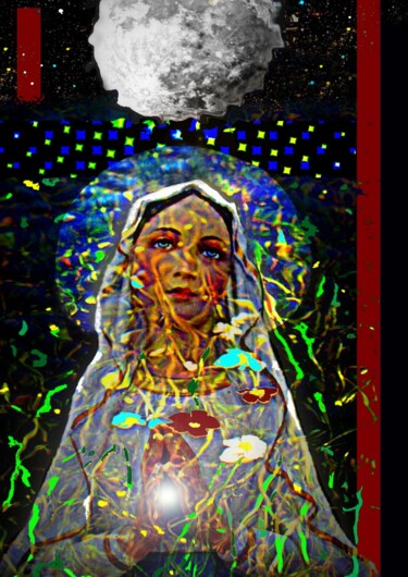 Photographie intitulée "Prière à Marie" par Boris Barbey, Œuvre d'art originale, Photographie numérique