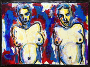 Peinture intitulée "Deux pour le prix d…" par Boris Barbey, Œuvre d'art originale, Acrylique