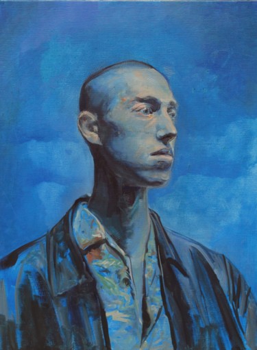 Картина под названием "SJ" - Boris Garanger, Подлинное произведение искусства, Масло Установлен на Деревянная рама для носил…