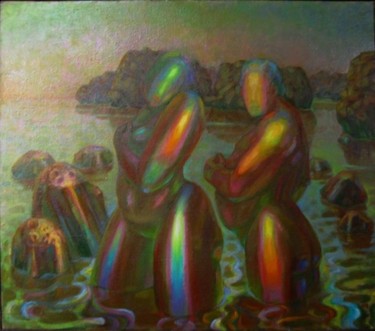Peinture intitulée "Холодное море" par Boris Kotov, Œuvre d'art originale, Autre