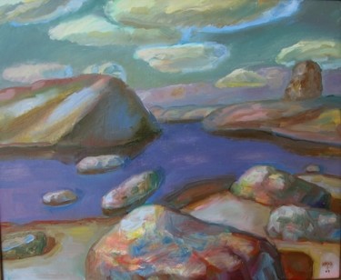 Painting titled "Вода и камни" by Boris Kotov, Original Artwork, Other