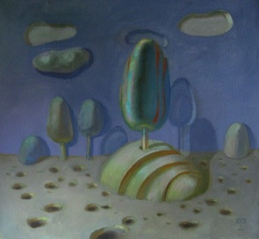 Peinture intitulée "Технический пейзаж" par Boris Kotov, Œuvre d'art originale, Autre