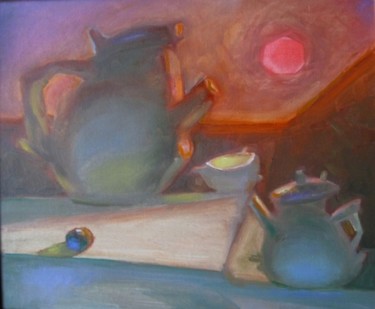 Картина под названием "натюрморт с чайника…" - Boris Kotov, Подлинное произведение искусства, Другой
