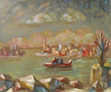 Painting titled "Где-то (Somewhere)" by Boris Kotov, Original Artwork, Other