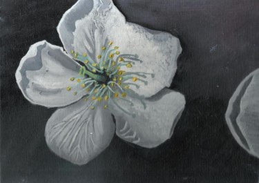 Schilderij getiteld "Цветок" door Irina Borisova, Origineel Kunstwerk, Olie Gemonteerd op Karton