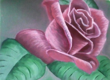 Peinture intitulée "Роза" par Irina Borisova, Œuvre d'art originale, Huile Monté sur Carton