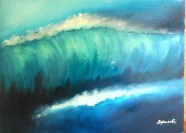 Картина под названием "Волна.2016" - Irina Borisova, Подлинное произведение искусства, Масло