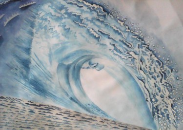 Рисунок под названием "Волна.гуашь" - Irina Borisova, Подлинное произведение искусства, Гуашь