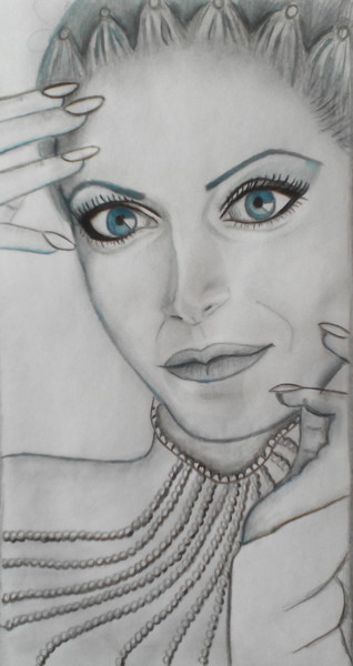 Drawing titled "Марина" by Irina Borisova, Original Artwork, Graphite