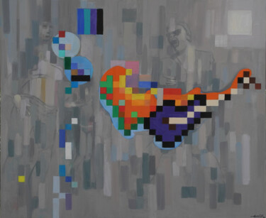 Peinture intitulée "Lenny Kravitz" par Borko Petrovic, Œuvre d'art originale, Huile