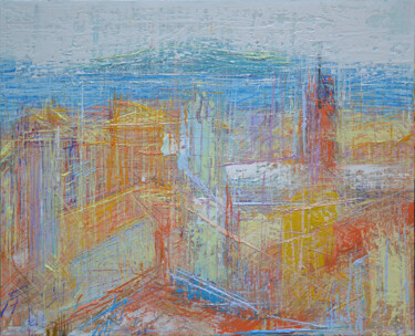 Painting titled "Energy of Dubrovnik" by Borko Petrovic, Original Artwork, Oil