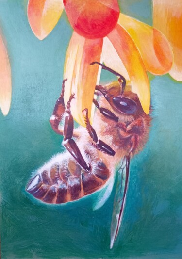 Malerei mit dem Titel "Bee" von Borys Gierlinski, Original-Kunstwerk, Acryl