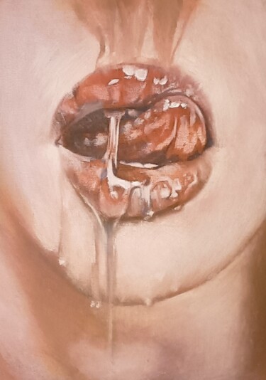 Painting titled "honey" by Borys Gierlinski, Original Artwork, Oil