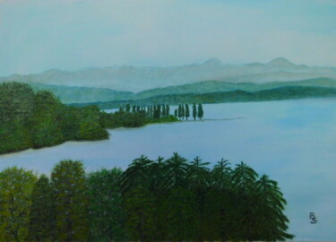 Malerei mit dem Titel "Bodensee von Basili…" von Bosa Steinert, Original-Kunstwerk, Öl