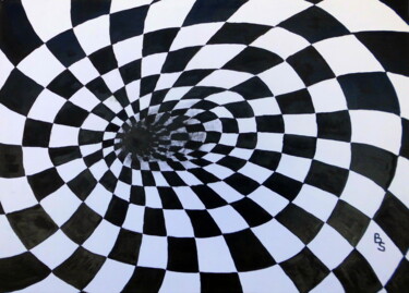 Peinture intitulée "3D - Illusion 1" par Bosa Steinert, Œuvre d'art originale, Huile