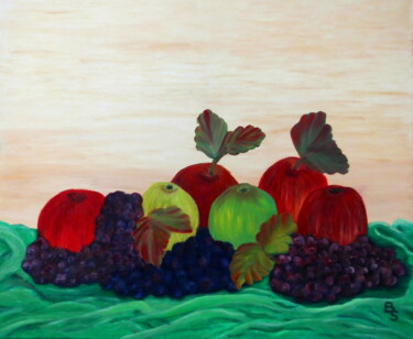 Malerei mit dem Titel "Früchte" von Bosa Steinert, Original-Kunstwerk, Öl
