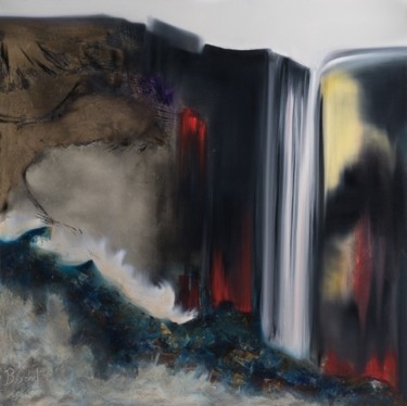 Peinture intitulée "Cascade d'Argent 2" par Boschel, Œuvre d'art originale