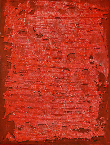 Peinture intitulée "The red queen." par Leo Bos, Œuvre d'art originale, Acrylique Monté sur Châssis en bois