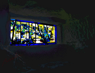 blue trip façon puzzle Arts numériques intitulée "blue trip façon puz…" par Bosselin, Œuvre d'art originale, Photo montage