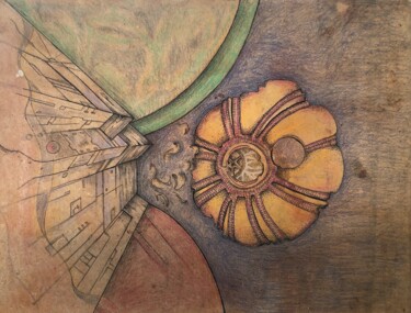 Disegno intitolato "Space Medusa" da Bossquito, Opera d'arte originale, Matita