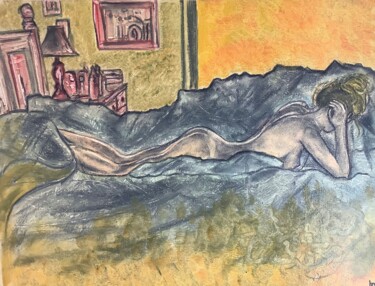 Painting titled "Nu Bonnard" by Bossquito, Original Artwork, Oil