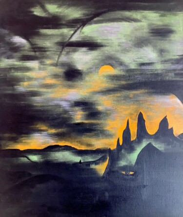 Картина под названием "Black Out" - Bossquito, Подлинное произведение искусства, Масло