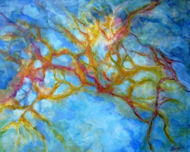 제목이 "CORAIL"인 미술작품 Bosyni로, 원작, 아크릴 나무 들것 프레임에 장착됨