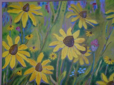 Painting titled "Flowers on a sunny…" by Howard Wilemon, Original Artwork