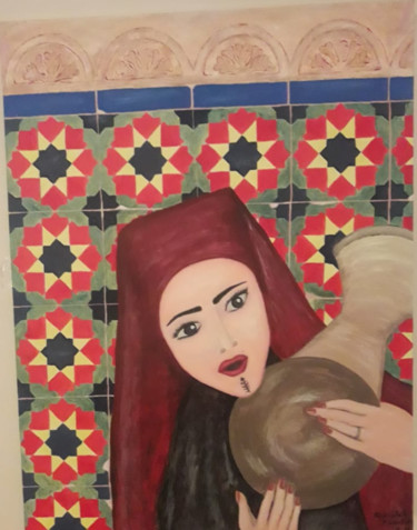 Peinture intitulée "Au féminin" par Kaoutar Bou, Œuvre d'art originale, Acrylique