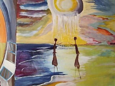Painting titled "R D V au chaud" by Boubacar Sow, Original Artwork, Other