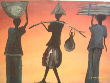 Peinture intitulée "xxx" par Boubacar Sow, Œuvre d'art originale, Huile