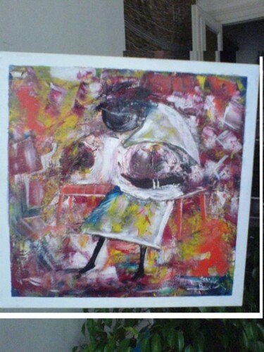 Peinture intitulée "LAMNESS" par Boubacar Sow, Œuvre d'art originale, Huile