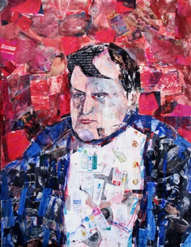 Napoléon Collages titled "Napoléon" by Roger Boubenec, Original Art, Watercolor